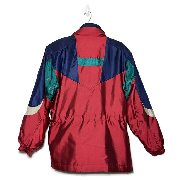 Descente Vintage Ski Winter Red Blue Green Retro Snowboard Jacket - Picture 5 of 17